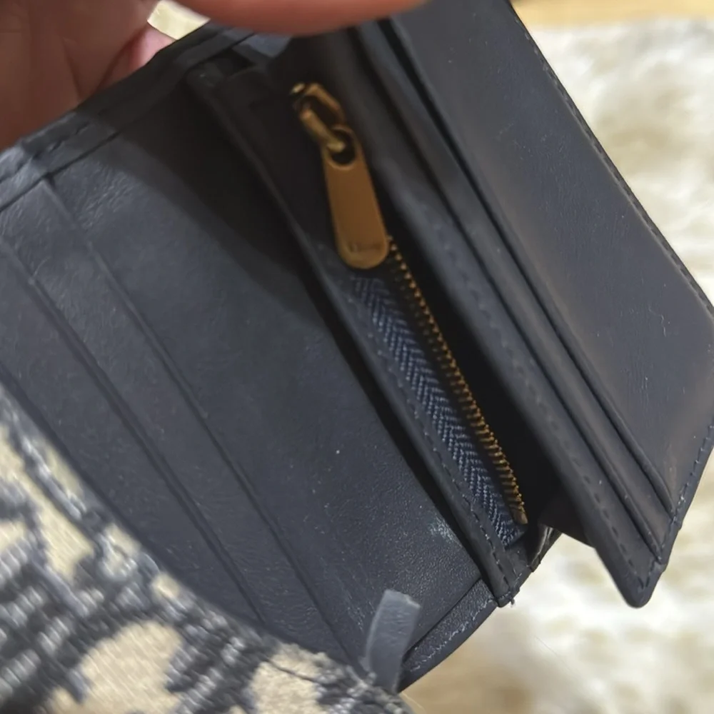 Christian  Dior Leather Card Holder Saddle